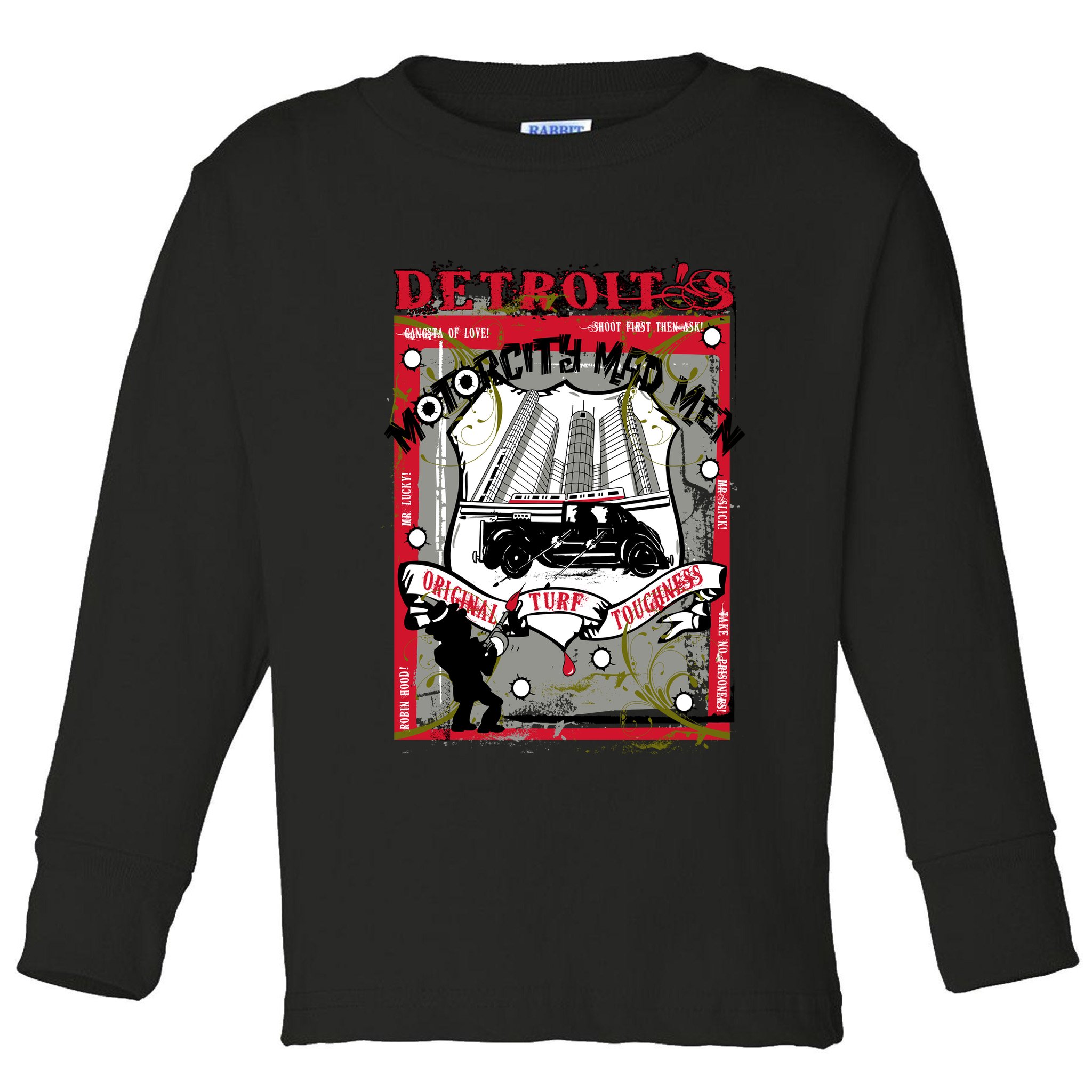 Detroits Motor City Mad Men Toddler Long Sleeve Shirt