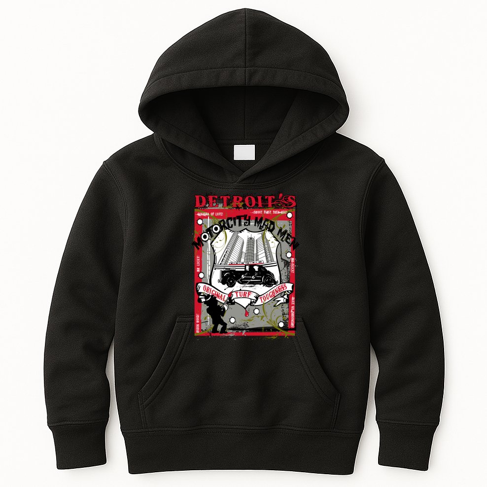 Detroits Motor City Mad Men Kids Hoodie