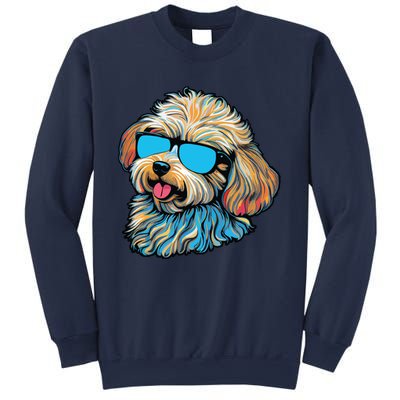 Dad Mom Cool Dog Sunglasses Maltipoo Sweatshirt