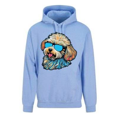 Dad Mom Cool Dog Sunglasses Maltipoo Unisex Surf Hoodie