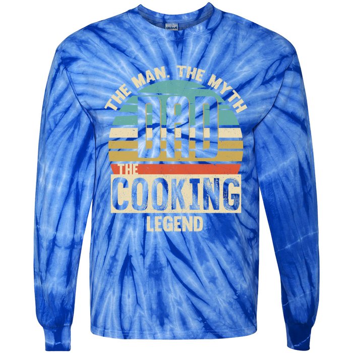 Dad Myth Cooking Legend Amazing Fathers Day Meaningful Gift Tie-Dye Long Sleeve Shirt