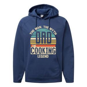 Dad Myth Cooking Legend Amazing Fathers Day Meaningful Gift Performance Fleece Hoodie