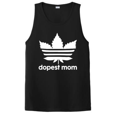 Dopest Mom Cannabis Weed Leaf 420 Pot Stoner Mother Day PosiCharge Competitor Tank