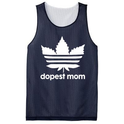 Dopest Mom Cannabis Weed Leaf 420 Pot Stoner Mother Day Mesh Reversible Basketball Jersey Tank