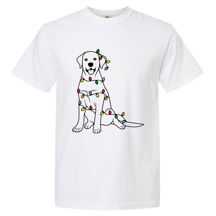 Dog Mom Christmas Lights Family Pet Dog Lover Garment-Dyed Heavyweight T-Shirt