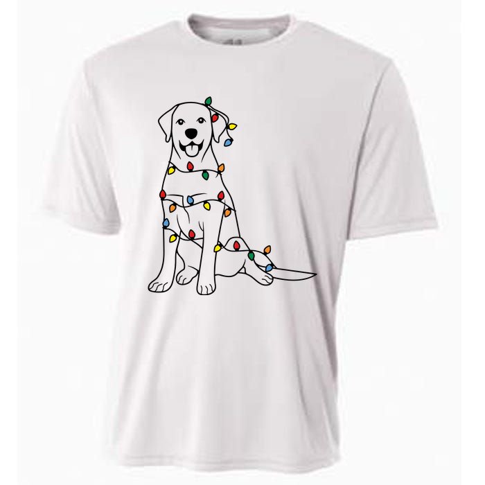 Dog Mom Christmas Lights Family Pet Dog Lover Cooling Performance Crew T-Shirt