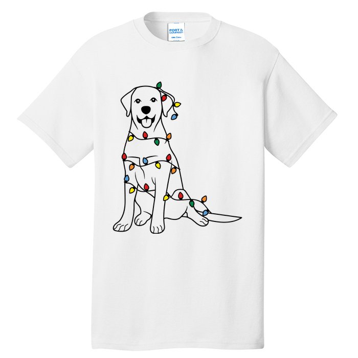 Dog Mom Christmas Lights Family Pet Dog Lover Tall T-Shirt