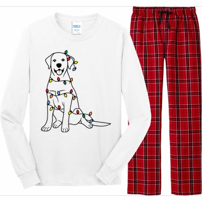 Dog Mom Christmas Lights Family Pet Dog Lover Long Sleeve Pajama Set