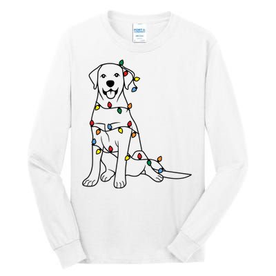 Dog Mom Christmas Lights Family Pet Dog Lover Tall Long Sleeve T-Shirt