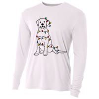 Dog Mom Christmas Lights Family Pet Dog Lover Cooling Performance Long Sleeve Crew