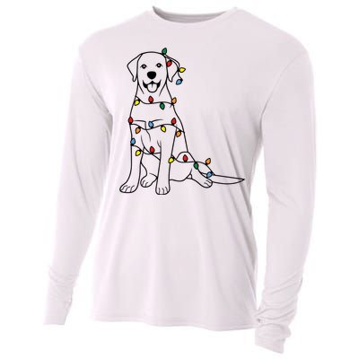 Dog Mom Christmas Lights Family Pet Dog Lover Cooling Performance Long Sleeve Crew