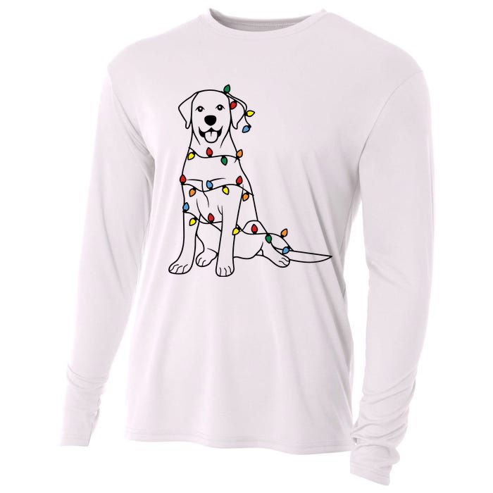 Dog Mom Christmas Lights Family Pet Dog Lover Cooling Performance Long Sleeve Crew