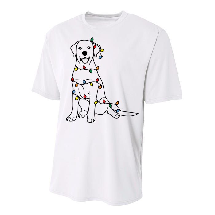 Dog Mom Christmas Lights Family Pet Dog Lover Performance Sprint T-Shirt