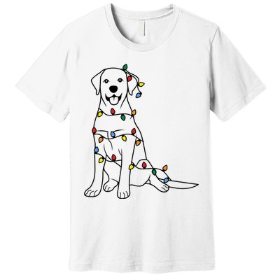 Dog Mom Christmas Lights Family Pet Dog Lover Premium T-Shirt