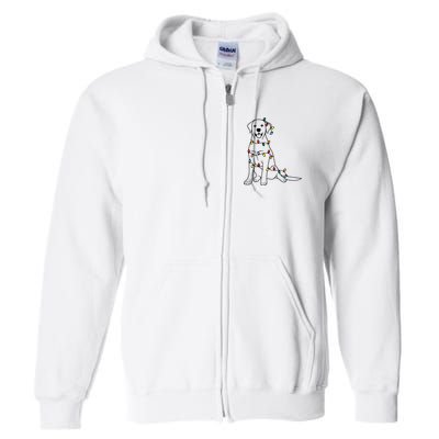 Dog Mom Christmas Lights Family Pet Dog Lover Full Zip Hoodie