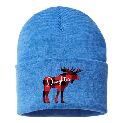 Daughter Moose Christmas Gift Family Matching Moose Gift Cute Gift Sustainable Knit Beanie