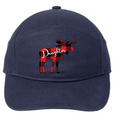 Daughter Moose Christmas Gift Family Matching Moose Gift Cute Gift 7-Panel Snapback Hat