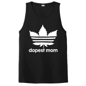 Dopest Mom Cannabis Weed Leaf 420 Pot Stoner Mother Day PosiCharge Competitor Tank