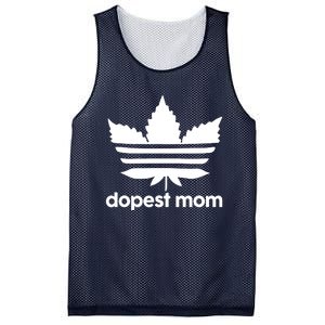 Dopest Mom Cannabis Weed Leaf 420 Pot Stoner Mother Day Mesh Reversible Basketball Jersey Tank