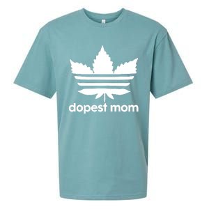 Dopest Mom Cannabis Weed Leaf 420 Pot Stoner Mother Day Sueded Cloud Jersey T-Shirt