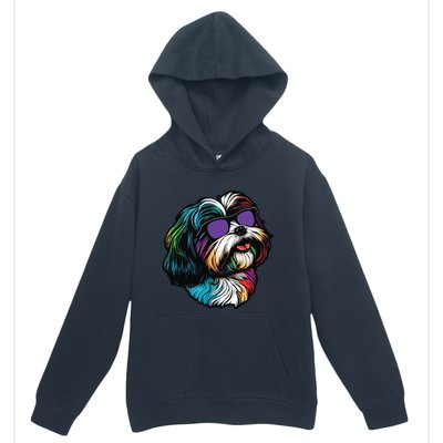 Dad Mom Cool Dog Sunglasses Shih Tzu Urban Pullover Hoodie