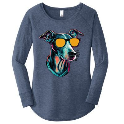 Dad Mom Cool Dog Sunglasses Italian Greyhound Women's Perfect Tri Tunic Long Sleeve Shirt