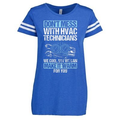 Dont Mess Cool Warm Repairman HVAC Tech Technician HVAC Enza Ladies Jersey Football T-Shirt