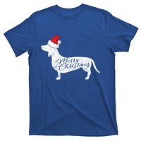 Dachshund Merry Christmas Cool Gift I Doxie Santa Silhouette Cool Gift T-Shirt