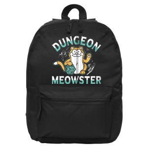 Dungeon Meowster Cat Lover Fantasy Games 16 in Basic Backpack