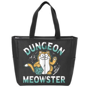 Dungeon Meowster Cat Lover Fantasy Games Zip Tote Bag