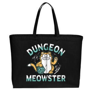 Dungeon Meowster Cat Lover Fantasy Games Cotton Canvas Jumbo Tote