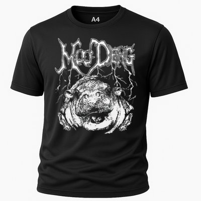 Death Metal Cute Baby Hippo Moo Deng Hippopotamus Performance Shirt