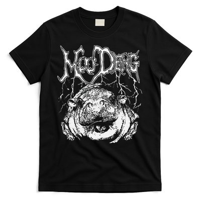 Death Metal Cute Baby Hippo Moo Deng Hippopotamus T-Shirt