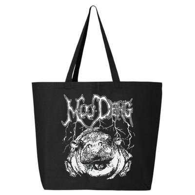 Death Metal Cute Baby Hippo Moo Deng Hippopotamus 25L Jumbo Tote