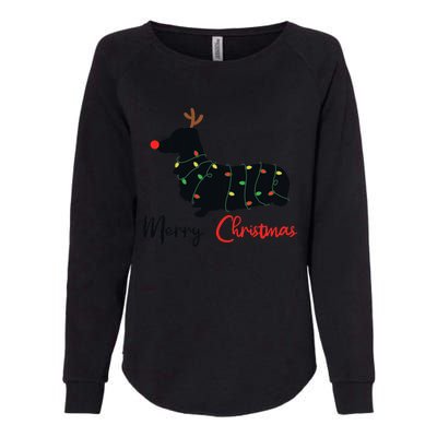 Dachshund Merry Christmas Winter Dogs Christmas Womens California Wash Sweatshirt