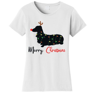 Dachshund Merry Christmas Winter Dogs Christmas Women's T-Shirt