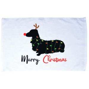 Dachshund Merry Christmas Winter Dogs Christmas Microfiber Hand Towel