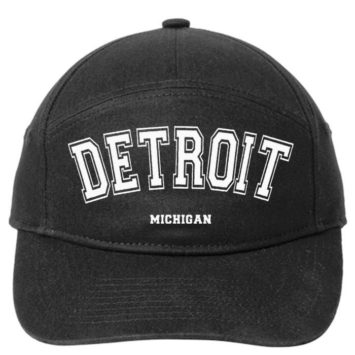 Detroit Michigan 7-Panel Snapback Hat