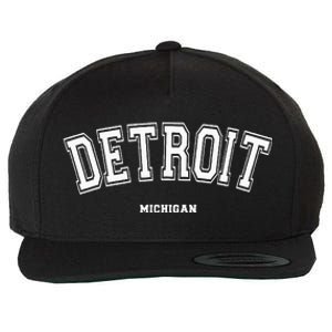 Detroit Michigan Wool Snapback Cap