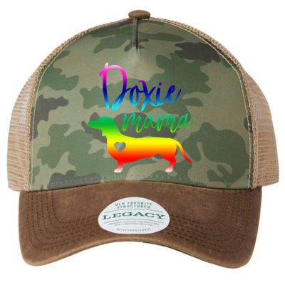 Doxie Mama Dachshund Mom Funny Wiener Dog Gift Legacy Tie Dye Trucker Hat