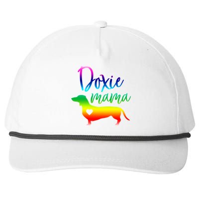 Doxie Mama Dachshund Mom Funny Wiener Dog Gift Snapback Five-Panel Rope Hat