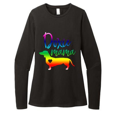 Doxie Mama Dachshund Mom Funny Wiener Dog Gift Womens CVC Long Sleeve Shirt