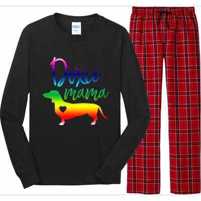 Doxie Mama Dachshund Mom Funny Wiener Dog Gift Long Sleeve Pajama Set