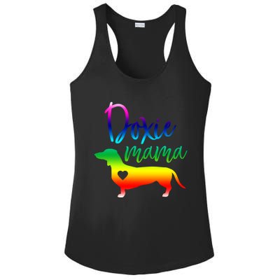 Doxie Mama Dachshund Mom Funny Wiener Dog Gift Ladies PosiCharge Competitor Racerback Tank