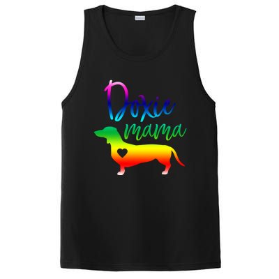 Doxie Mama Dachshund Mom Funny Wiener Dog Gift PosiCharge Competitor Tank