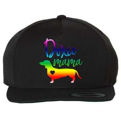 Doxie Mama Dachshund Mom Funny Wiener Dog Gift Wool Snapback Cap