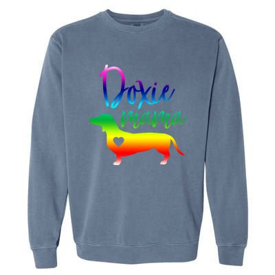 Doxie Mama Dachshund Mom Funny Wiener Dog Gift Garment-Dyed Sweatshirt