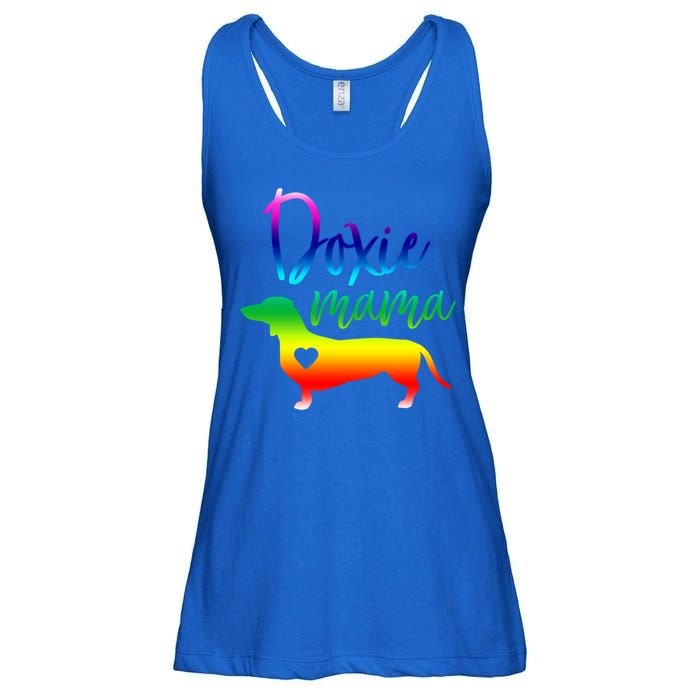 Doxie Mama Dachshund Mom Funny Wiener Dog Gift Ladies Essential Flowy Tank