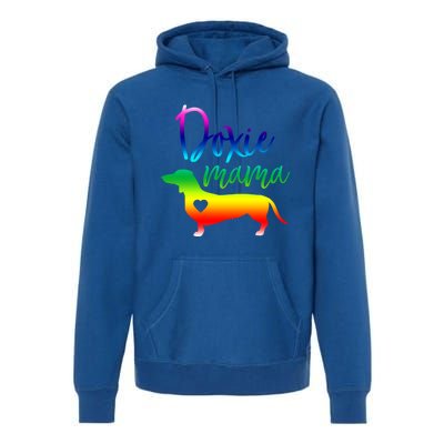 Doxie Mama Dachshund Mom Funny Wiener Dog Gift Premium Hoodie