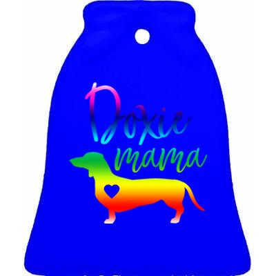 Doxie Mama Dachshund Mom Funny Wiener Dog Gift Ceramic Bell Ornament